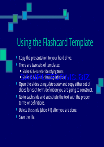 Flash Cards Game Template pdf ppt free