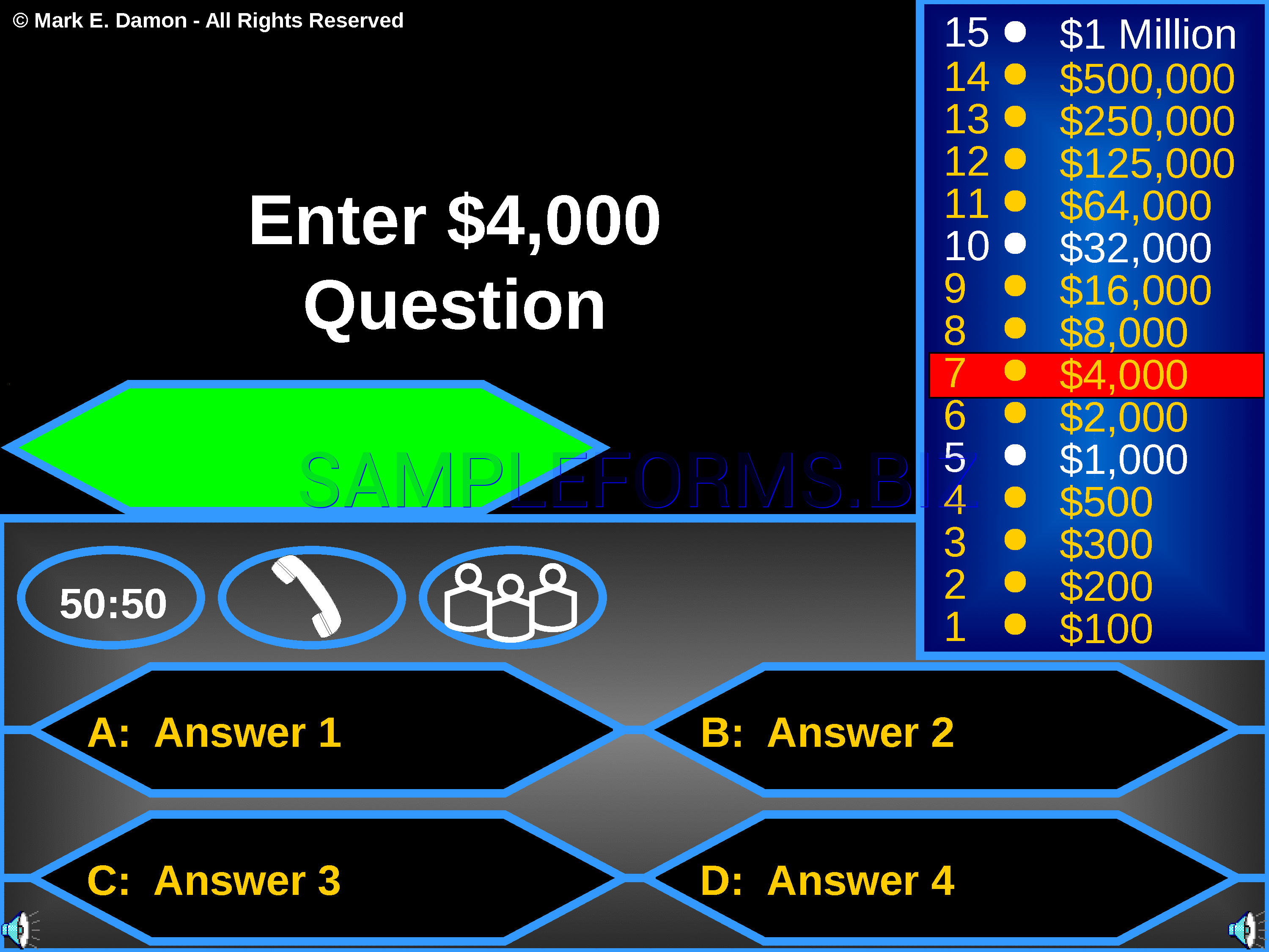 Preview free downloadable Millionaire Game Template in PDF (page 18)