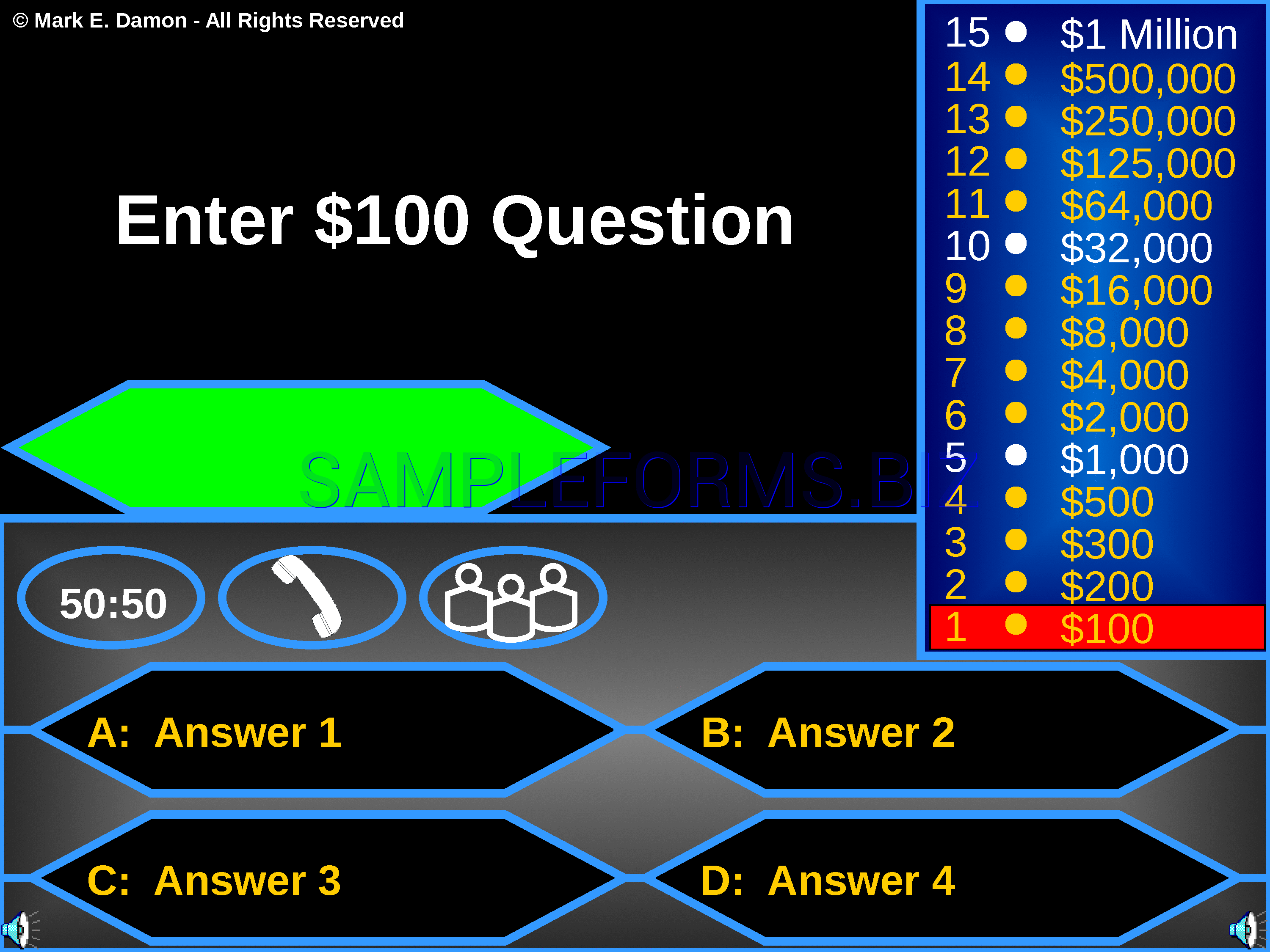 Preview free downloadable Millionaire Game Template in PDF (page 5)