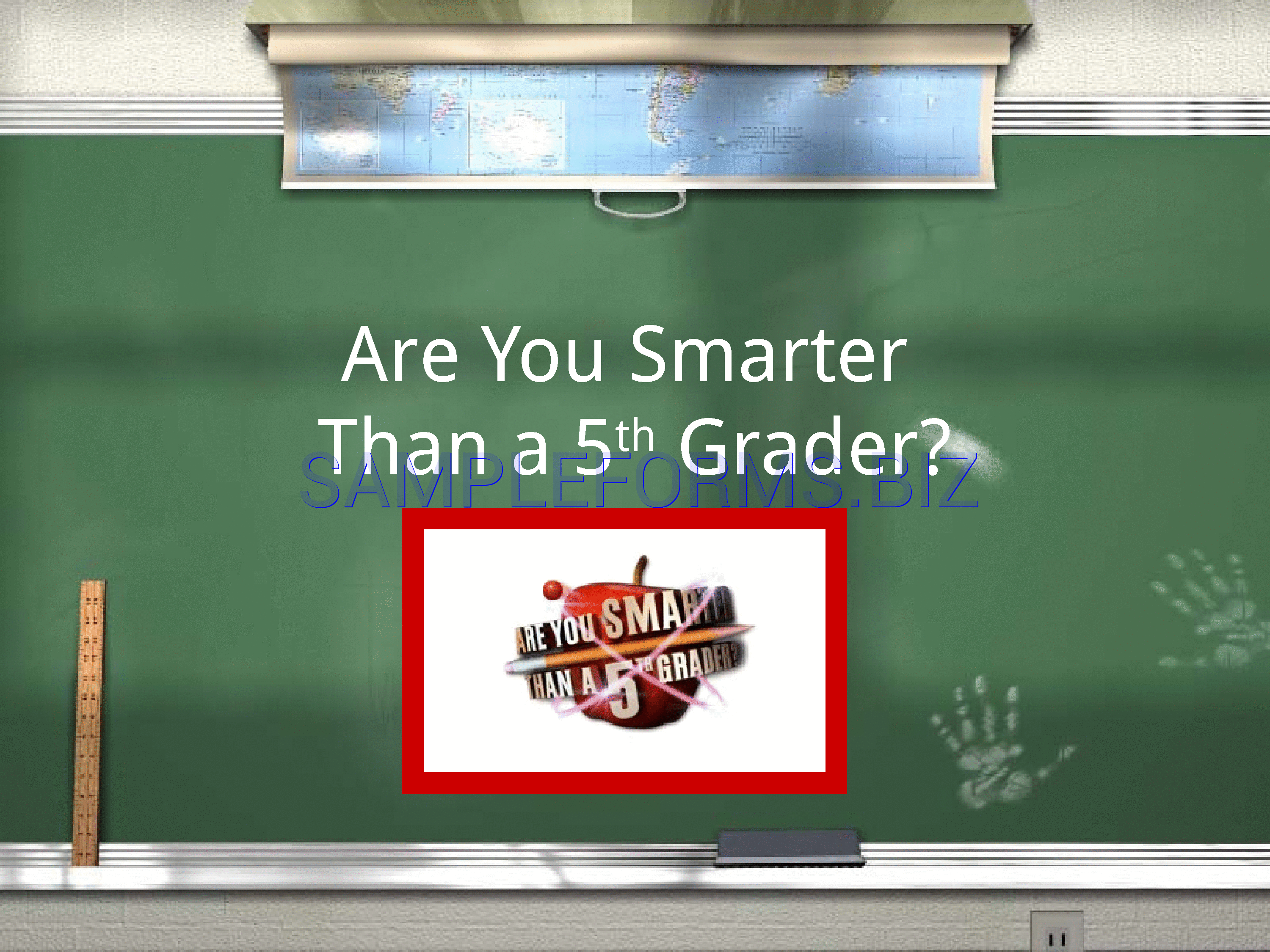 Preview free downloadable Smarter Than a 5th Grader Game Template in PDF (page 1)