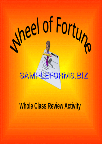 Wheel of Fortune Game Template pdf ppt free