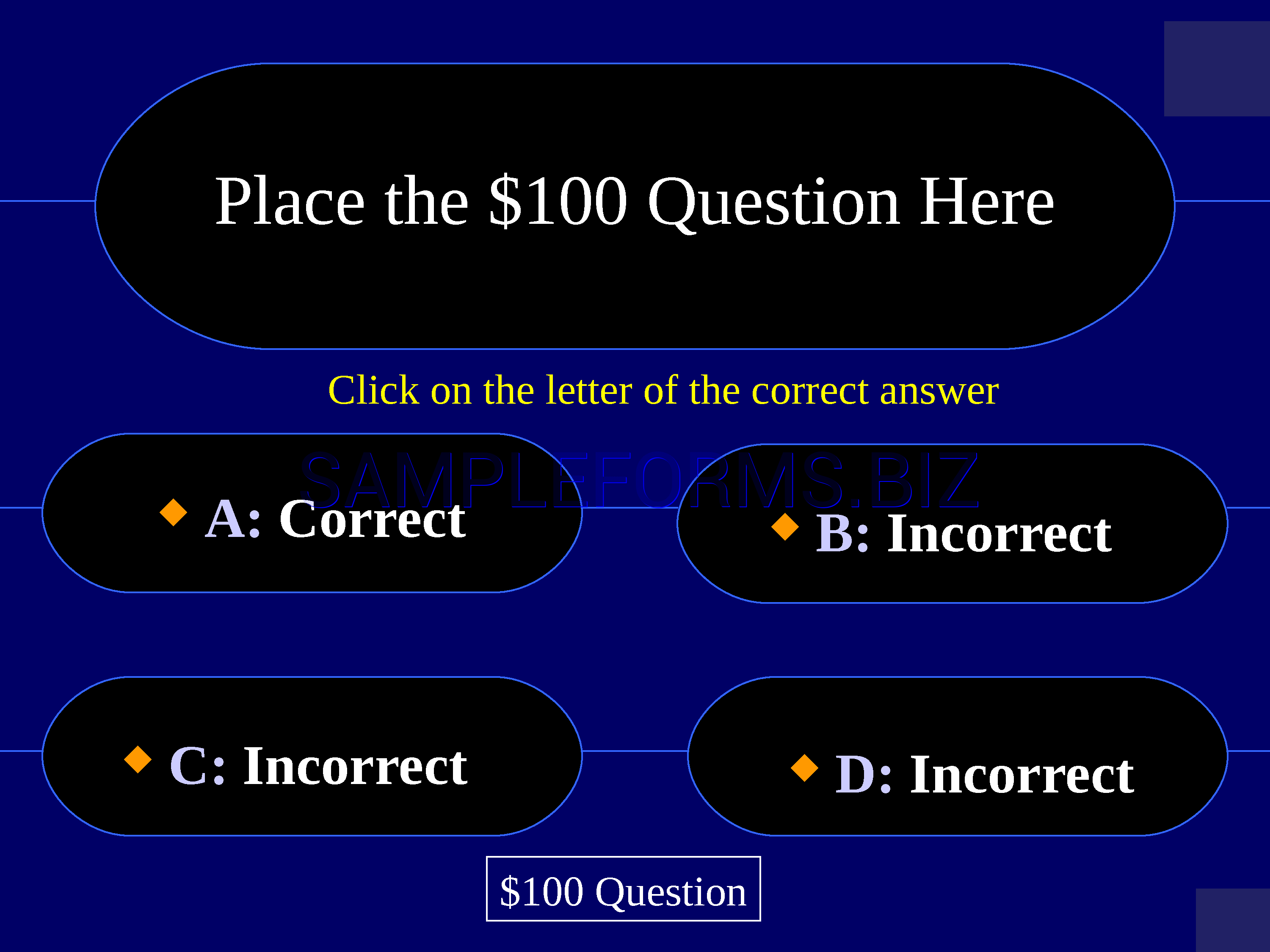 Preview free downloadable Who Wants to be a Millionaire Game Template in PDF (page 4)
